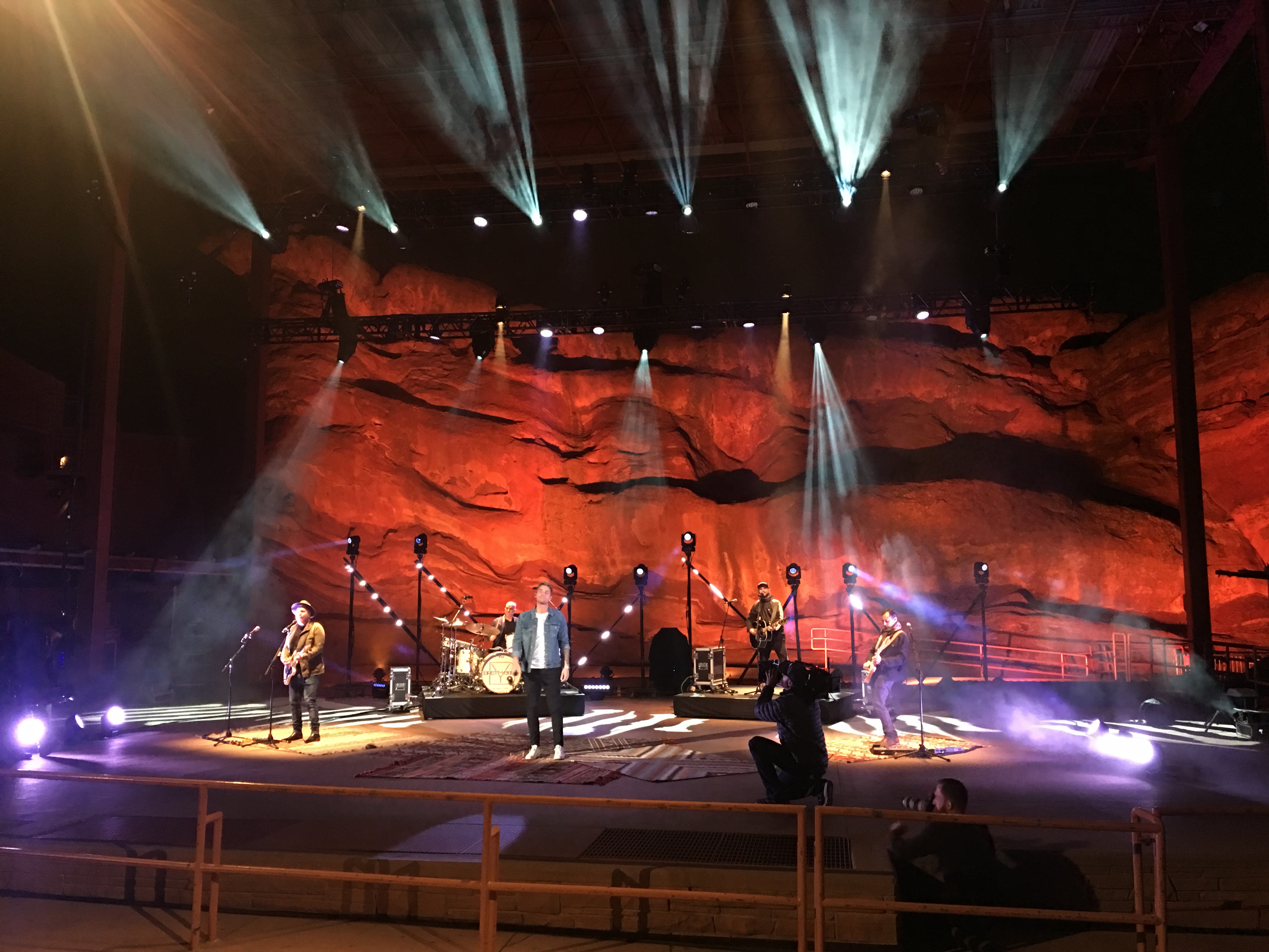 Red Rocks stage lighting